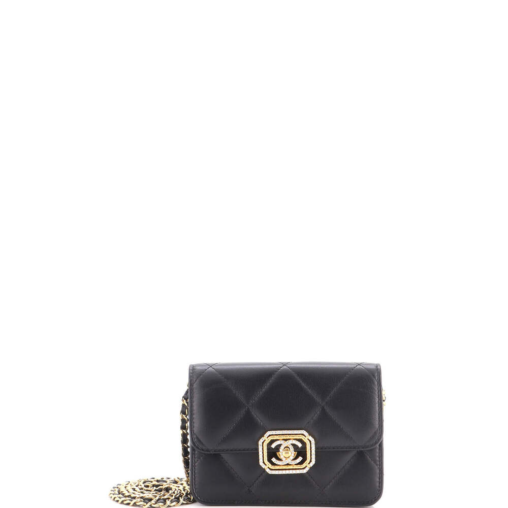 Chanel Geometric Frame CC Clutch with Chain
